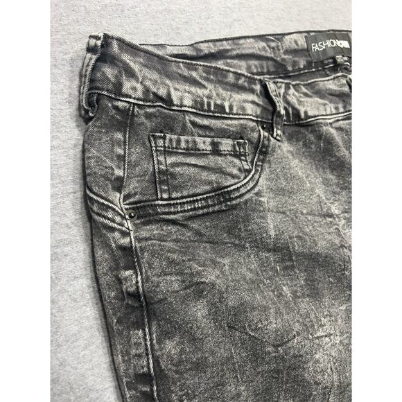 Fashion Nova Forever Stretch Low Rise Flare Jeans Grey Womens Size 16 - Picture 5 of 14